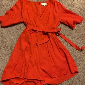 Red short romper